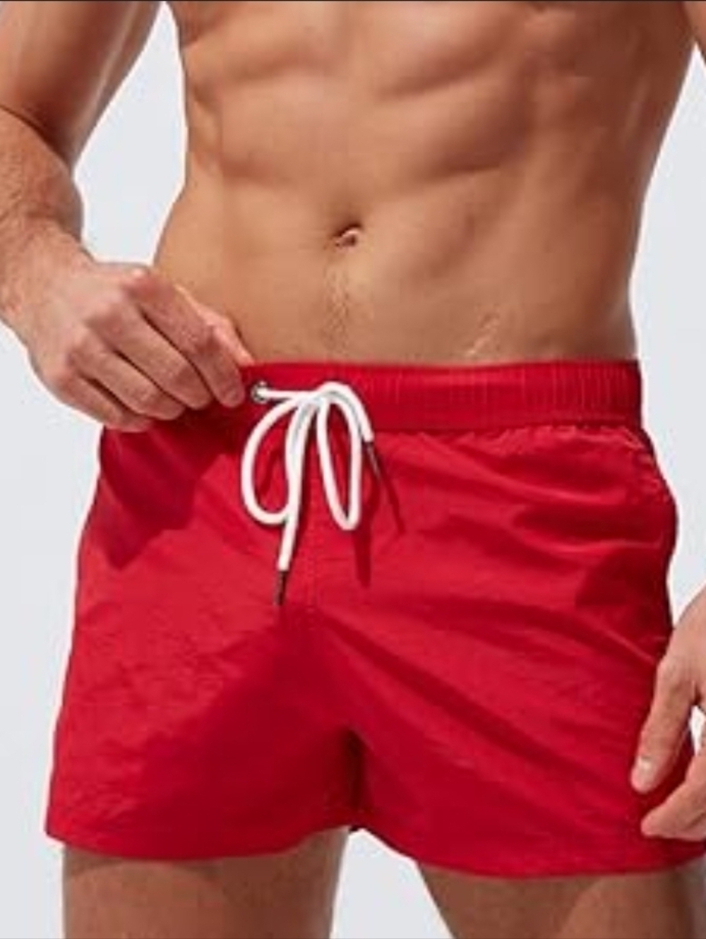 H&M Mens Bright Red Swim Shorts VGUC Size L